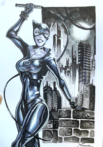 Original catwoman comic art - original,