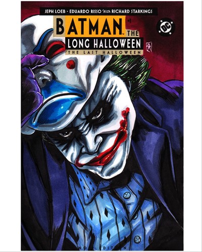 Original art joker batman - art,