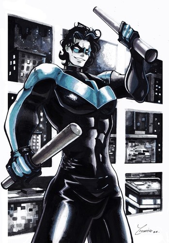 Original nightwing comic art - nightwing,