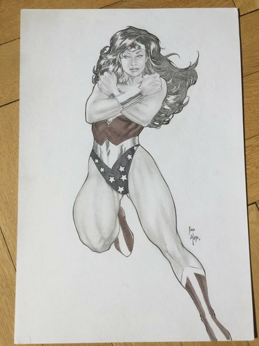Comic originalzeichnung wonder - originalzeichnung,