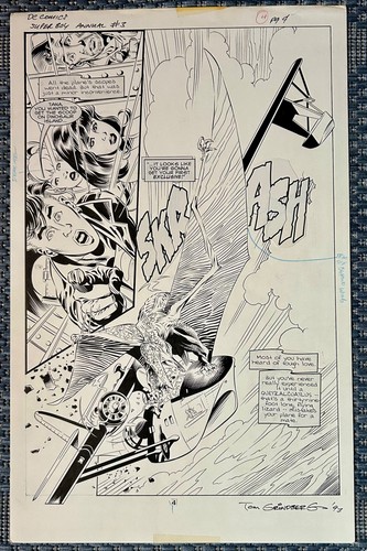 Original comic art superboy - original,